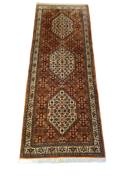 Perserteppich Orientteppich Handgeknüpfter Teppich Bidjar 198x75cm