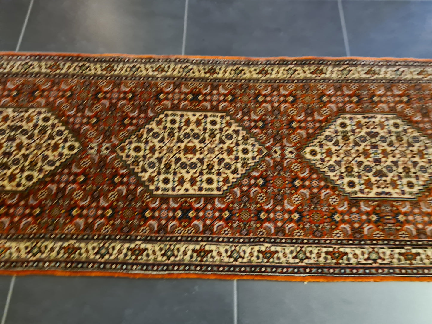 Perserteppich Orientteppich Handgeknüpfter Teppich Bidjar 198x75cm