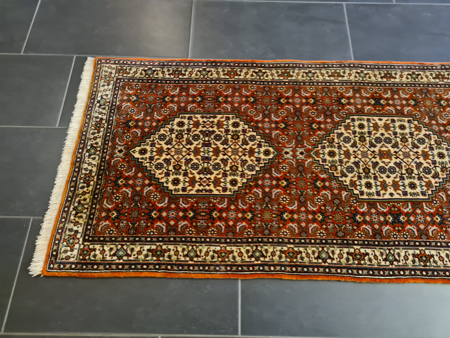 Perserteppich Orientteppich Handgeknüpfter Teppich Bidjar 198x75cm