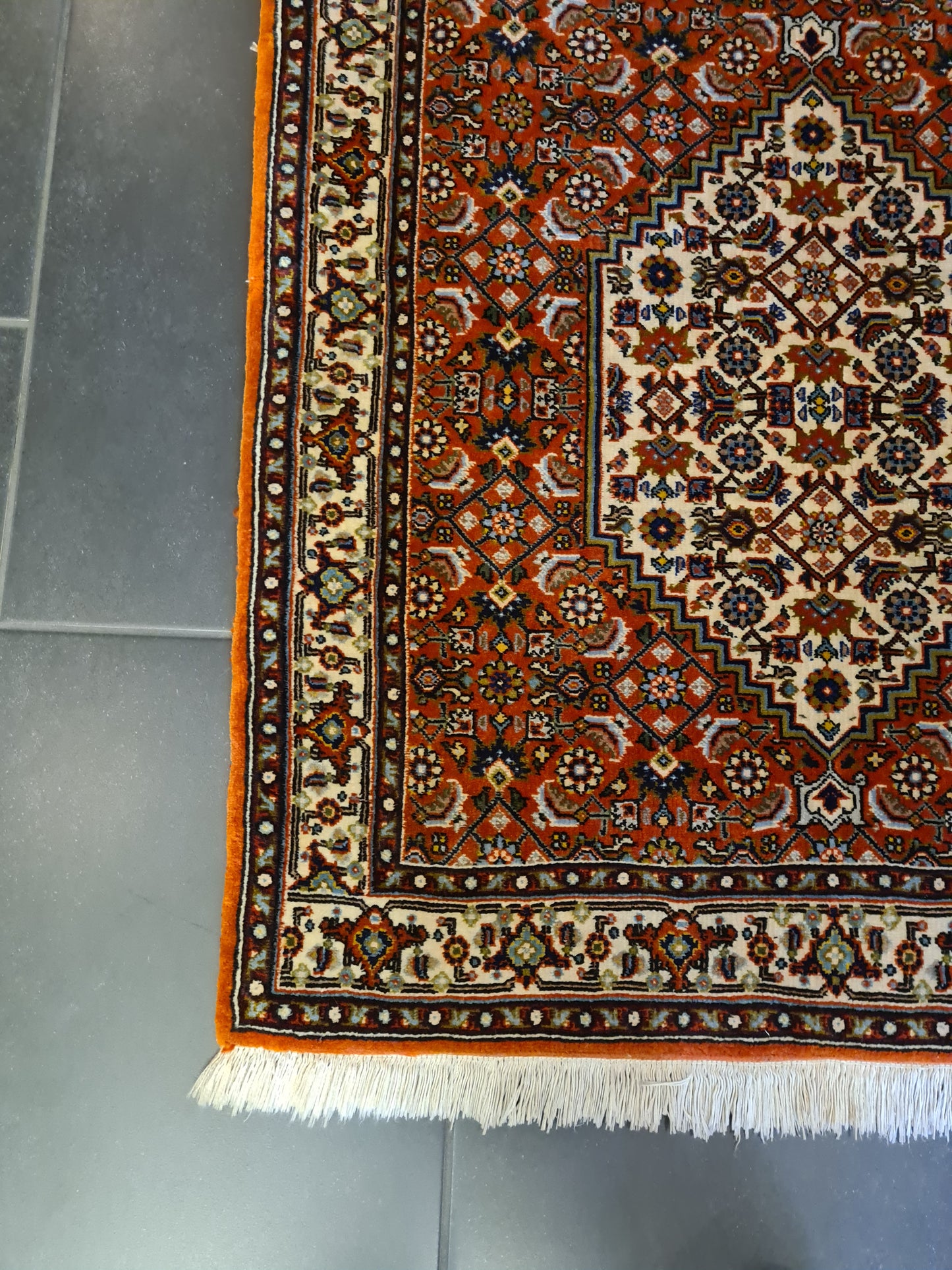 Perserteppich Orientteppich Handgeknüpfter Teppich Bidjar 198x75cm