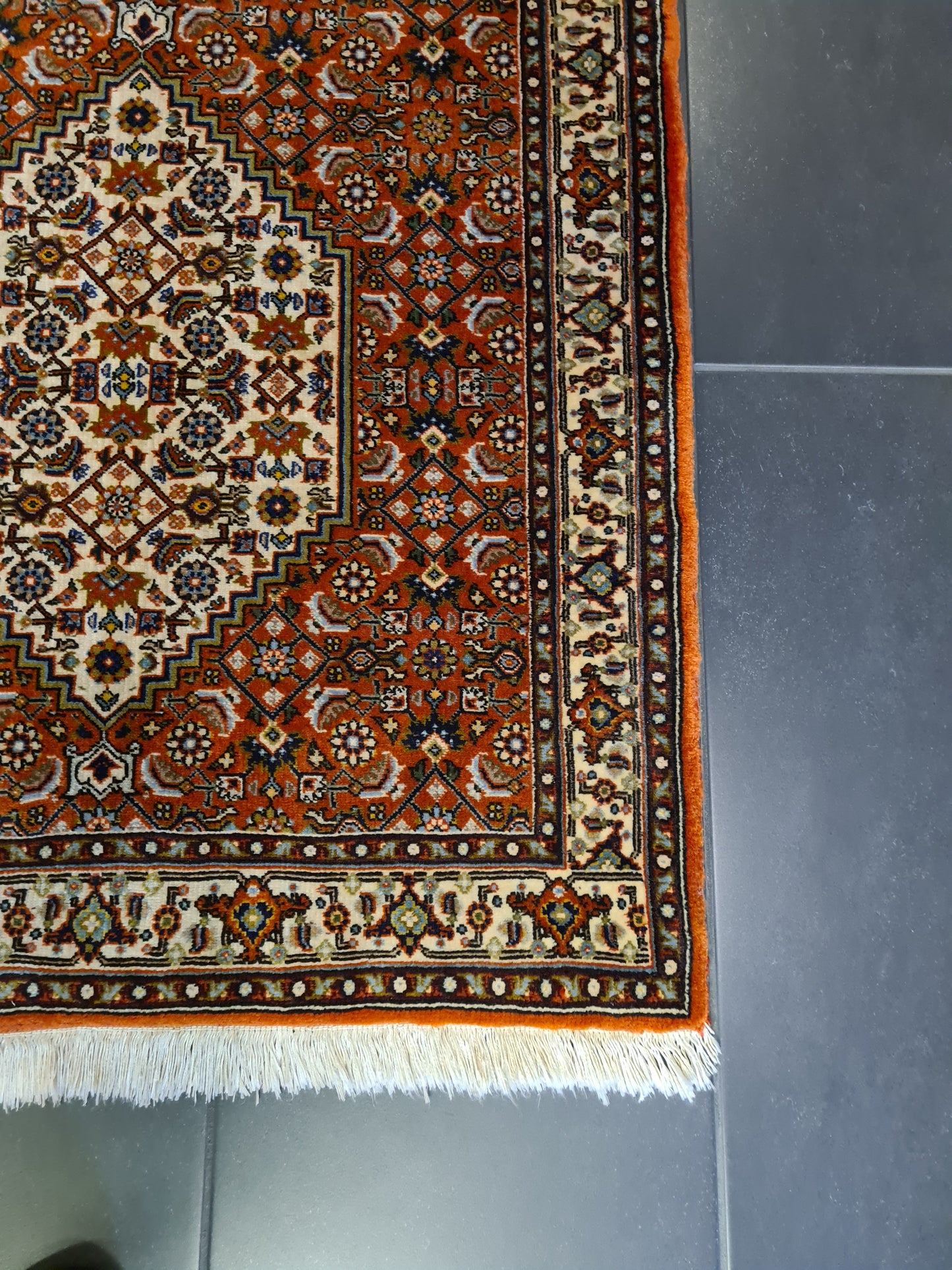 Perserteppich Orientteppich Handgeknüpfter Teppich Bidjar 198x75cm