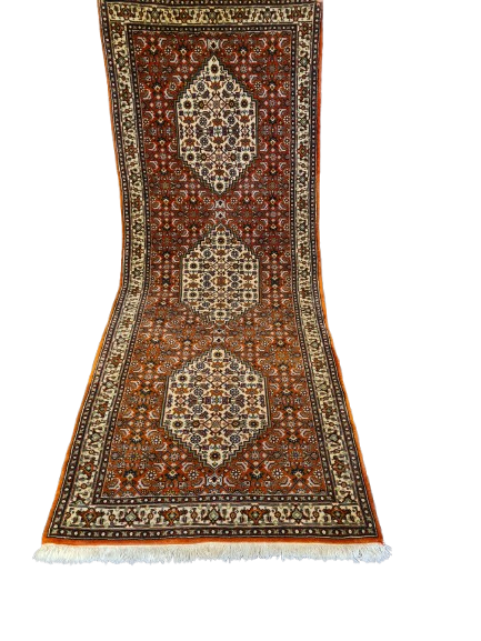 Perserteppich Orientteppich Handgeknüpfter Teppich Bidjar 198x75cm