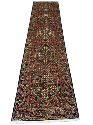 Perserteppich Orientteppich Handgeknüpfter Teppich Bidjar 250x60cm