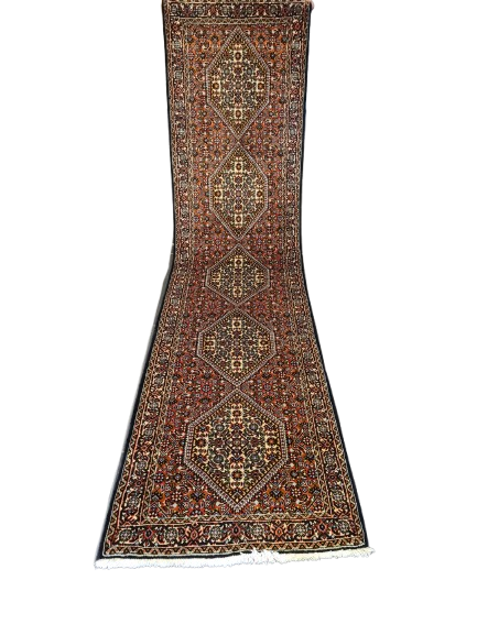 Perserteppich Orientteppich Handgeknüpfter Teppich Bidjar 250x60cm