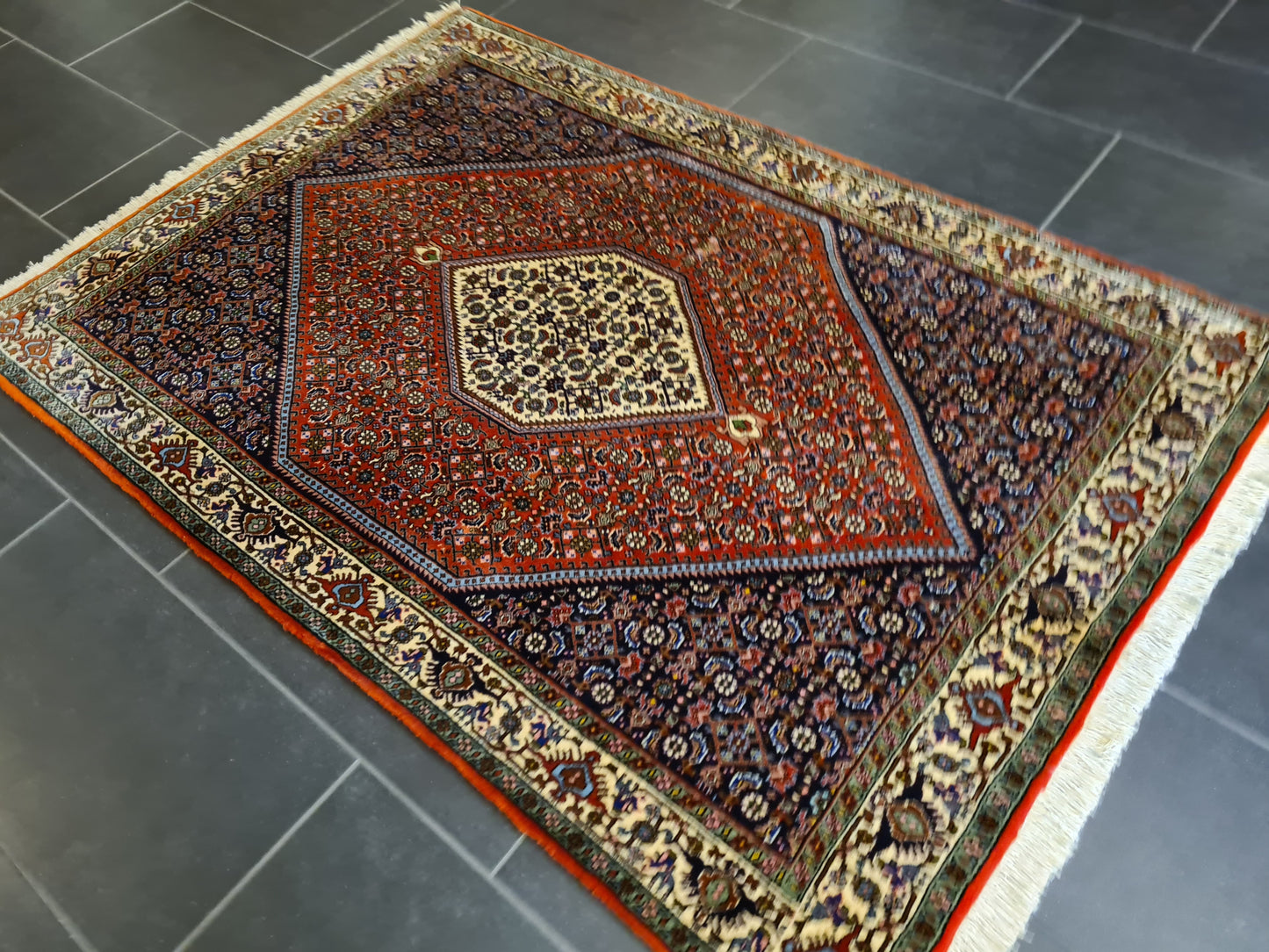 Perserteppich Orientteppich Handgeknüpfter Teppich Bidjar 167x115cm