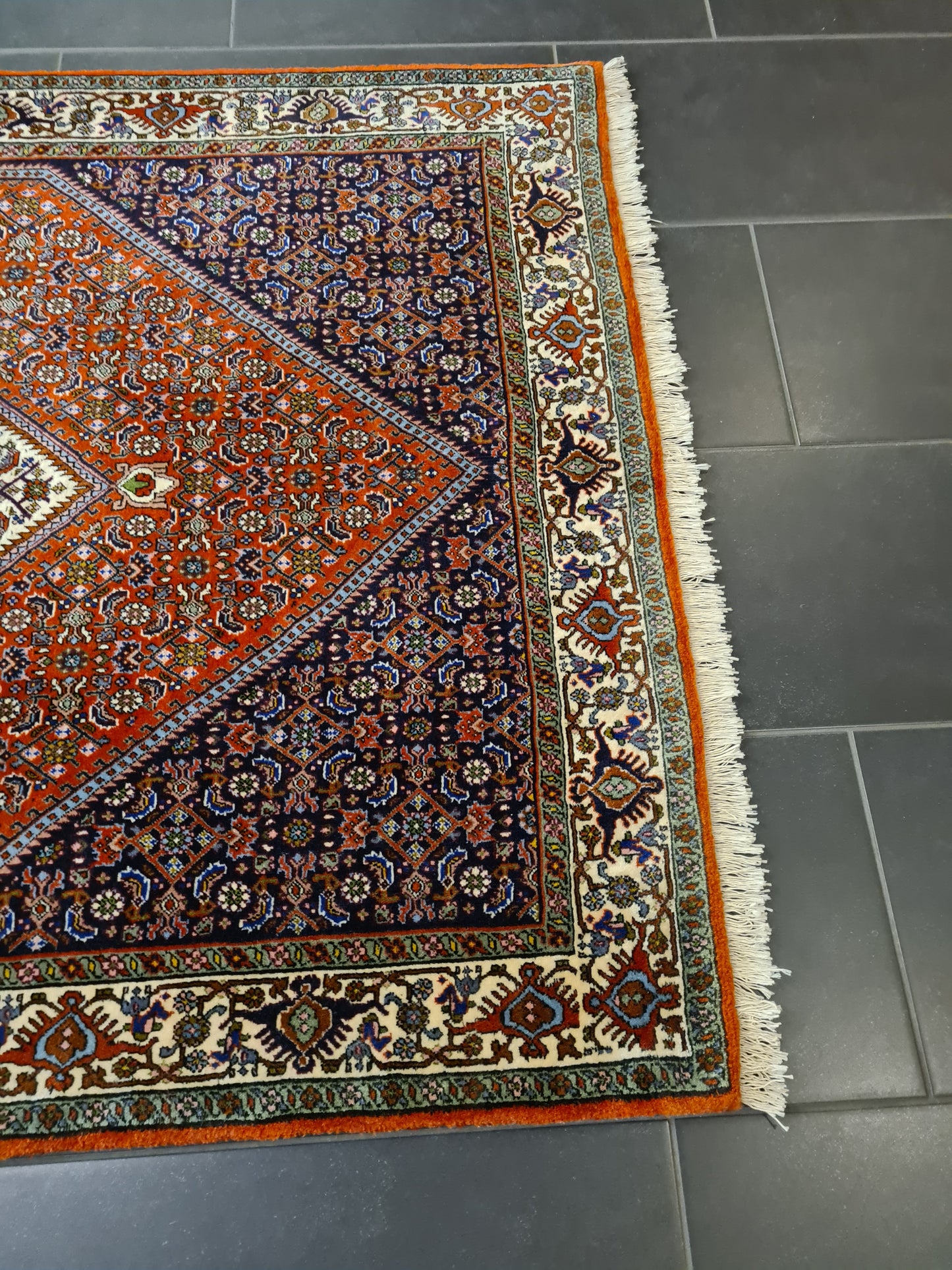 Perserteppich Orientteppich Handgeknüpfter Teppich Bidjar 167x115cm