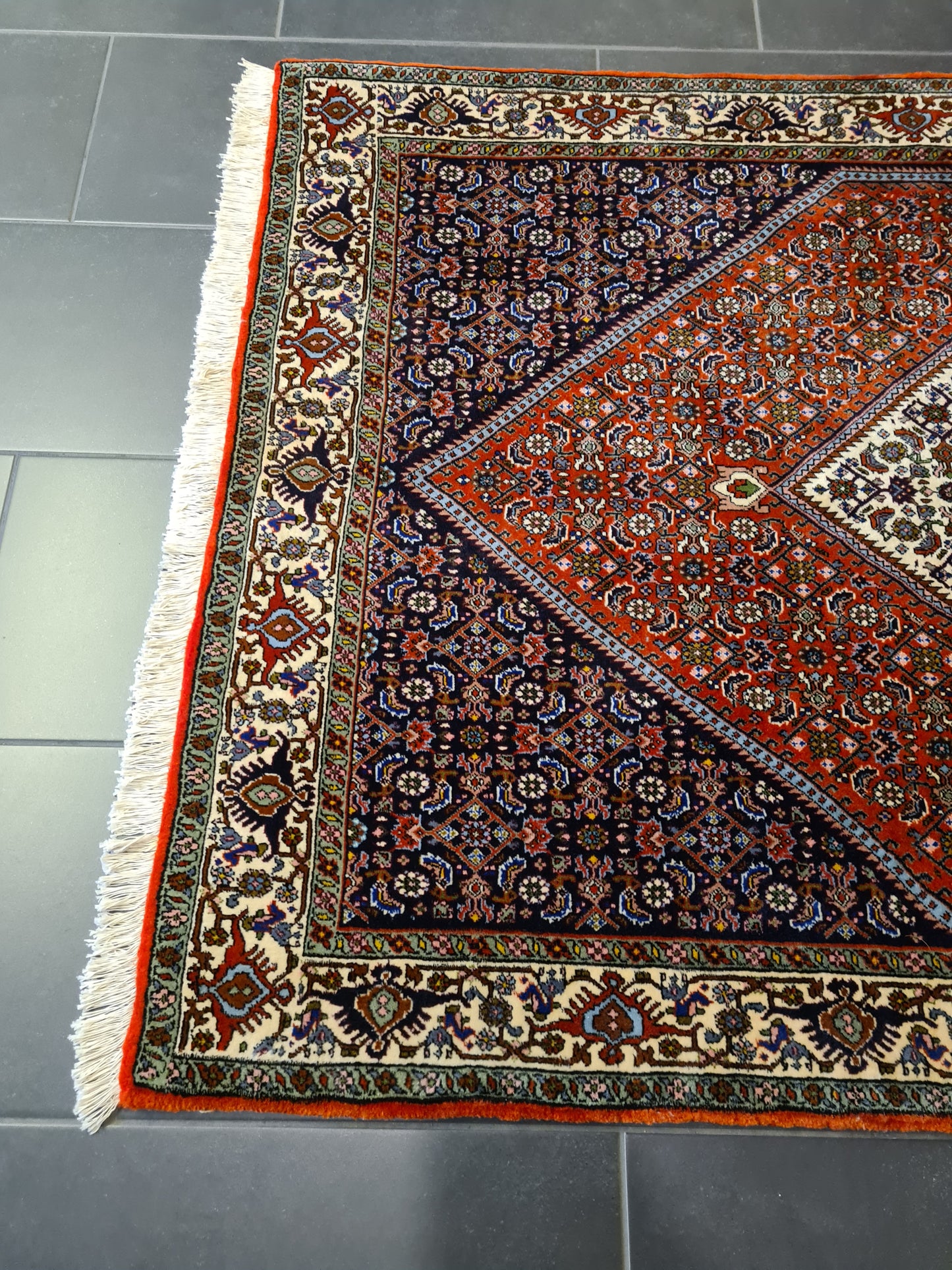 Perserteppich Orientteppich Handgeknüpfter Teppich Bidjar 167x115cm