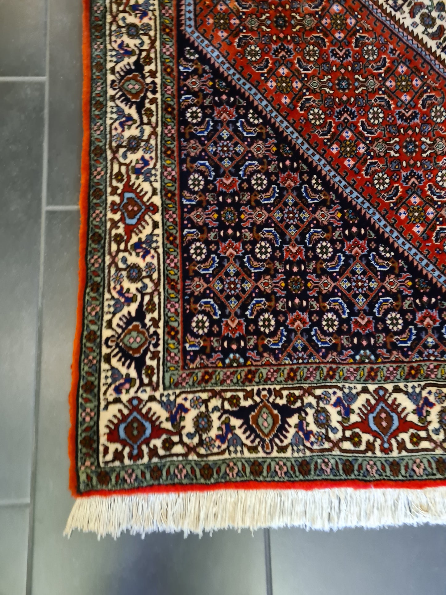 Perserteppich Orientteppich Handgeknüpfter Teppich Bidjar 167x115cm