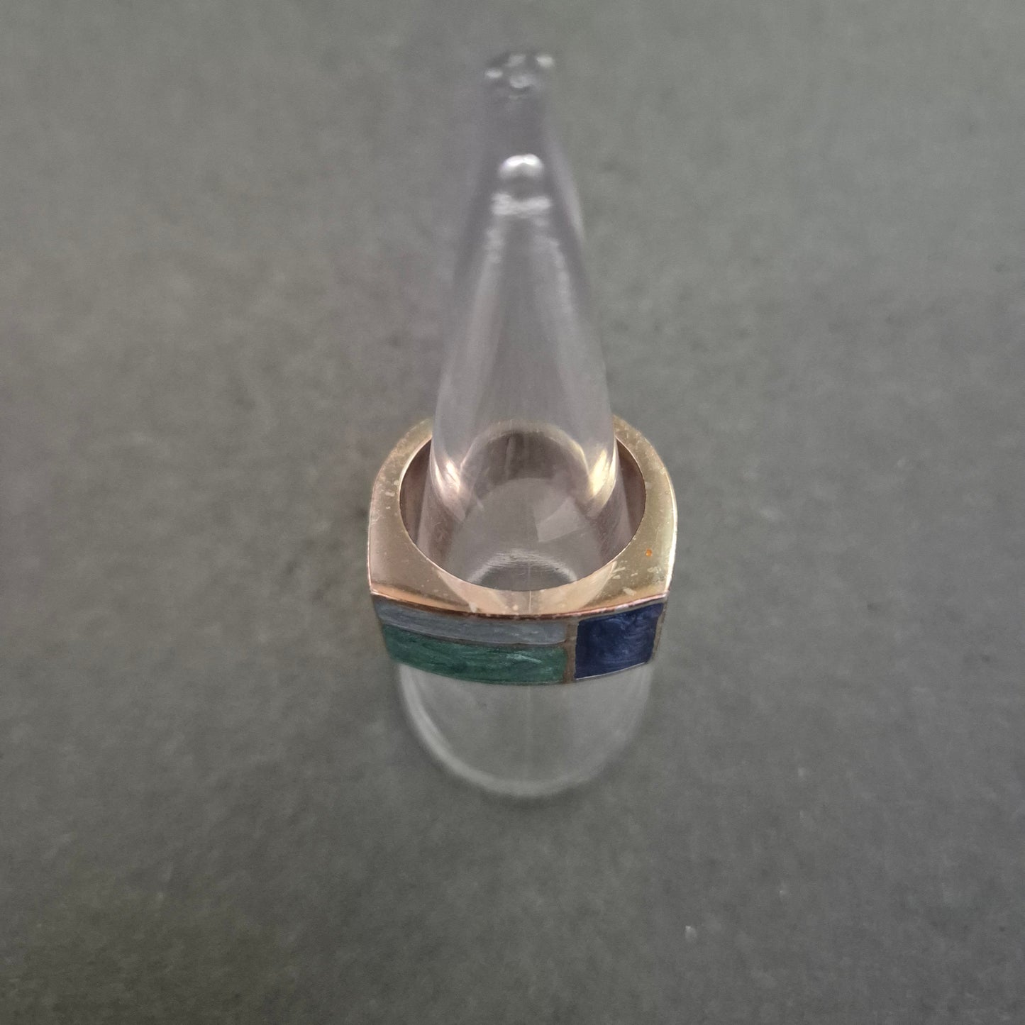 Vintage-Ring im Mosaikstil – Geometrisch & Farbintensiv