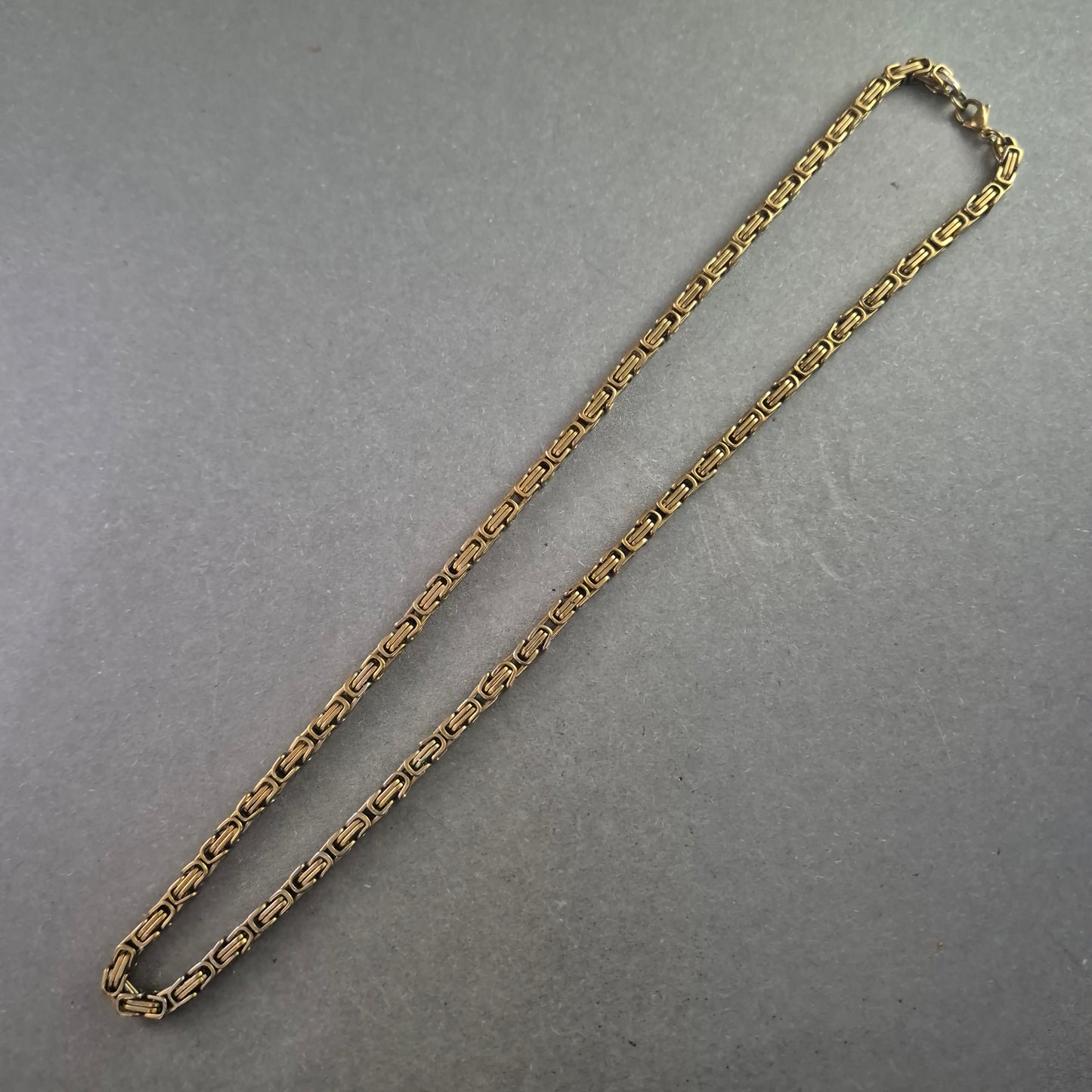 Massive Herren Halskette im Bismarck-Stil – Antikgold-Look