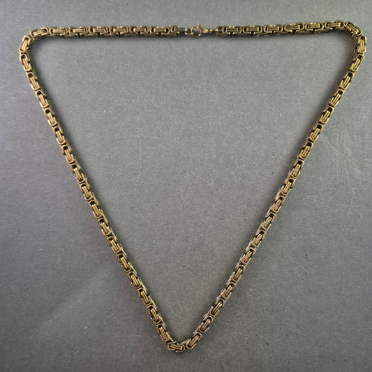 Massive Herren Halskette im Bismarck-Stil – Antikgold-Look