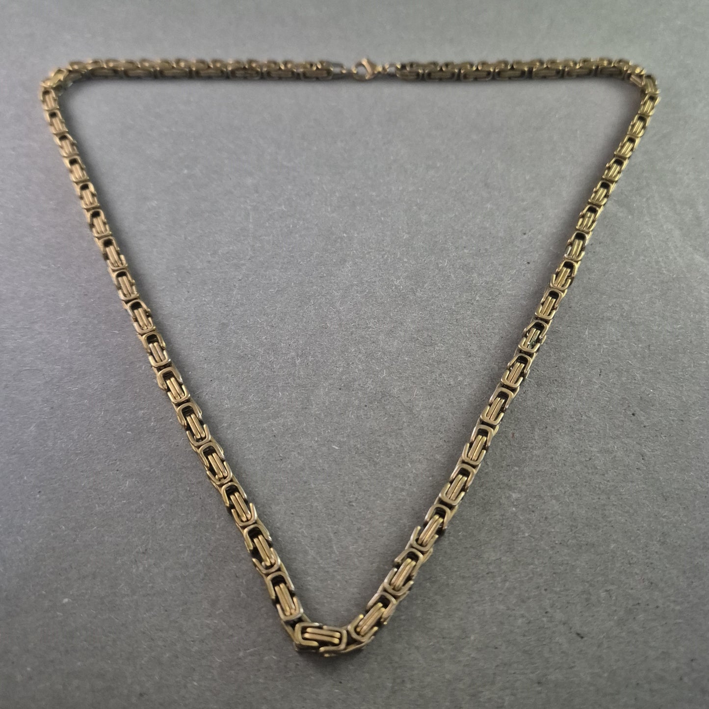 Massive Herren Halskette im Bismarck-Stil – Antikgold-Look