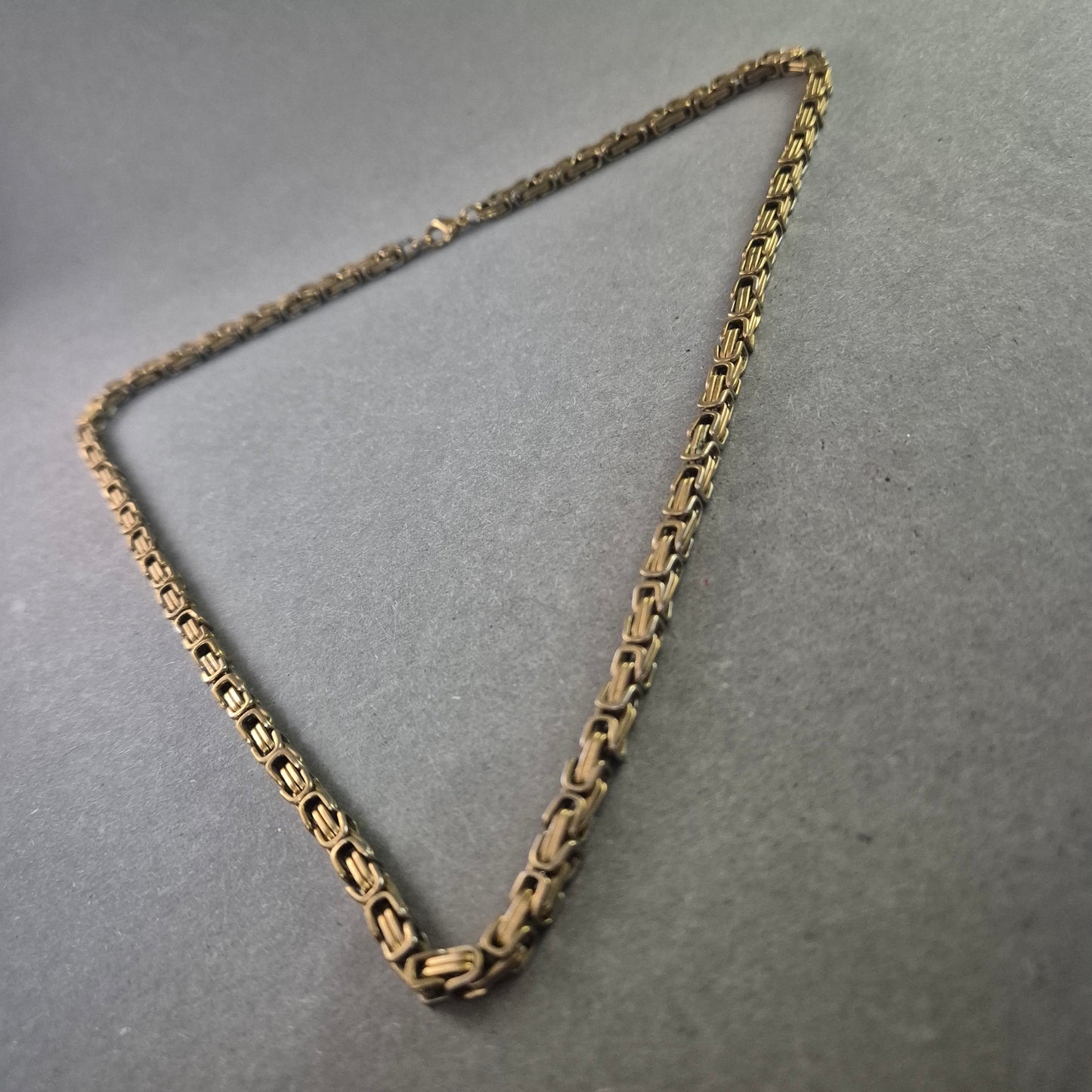 Massive Herren Halskette im Bismarck-Stil – Antikgold-Look