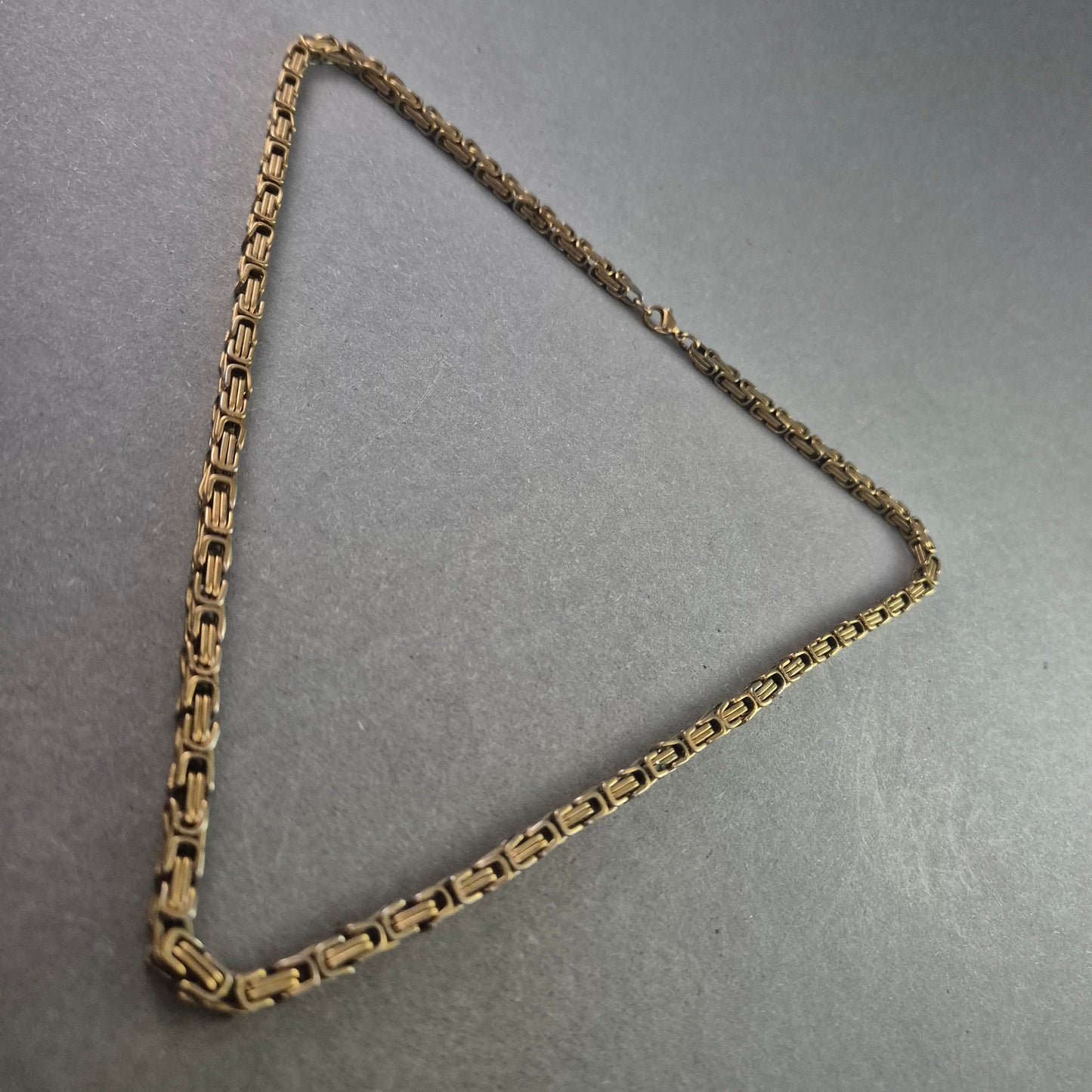 Massive Herren Halskette im Bismarck-Stil – Antikgold-Look