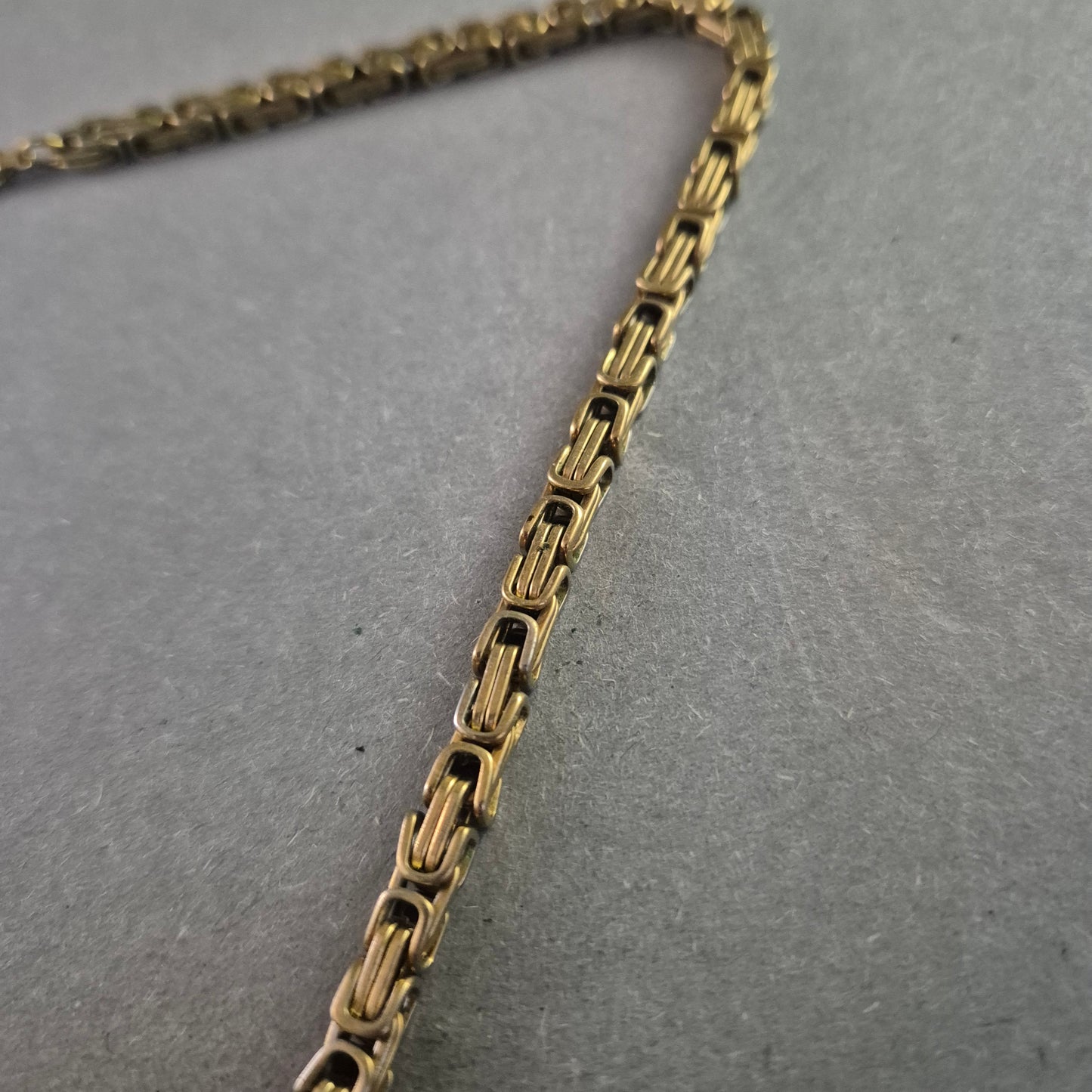 Massive Herren Halskette im Bismarck-Stil – Antikgold-Look