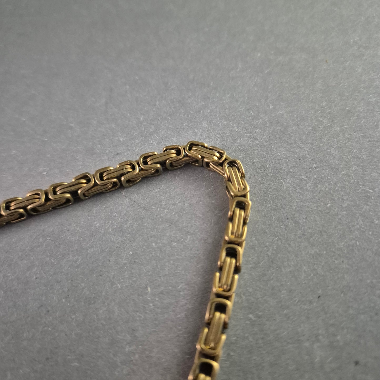 Massive Herren Halskette im Bismarck-Stil – Antikgold-Look