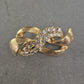 Elegante Vintage-Brosche in Goldoptik mit Strasssteinen