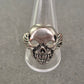 Silberfarbener Totenkopf-Ring im Rocker-Stil – markantes Design
