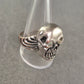 Silberfarbener Totenkopf-Ring im Rocker-Stil – markantes Design