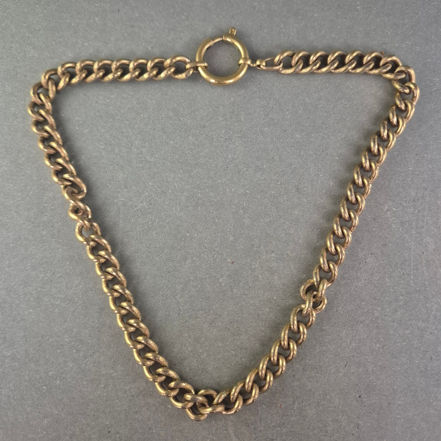 Vintage Gliederkette aus Messing – Zeitloses Design mit Federringverschluss