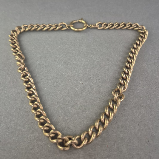 Vintage Gliederkette aus Messing – Zeitloses Design mit Federringverschluss