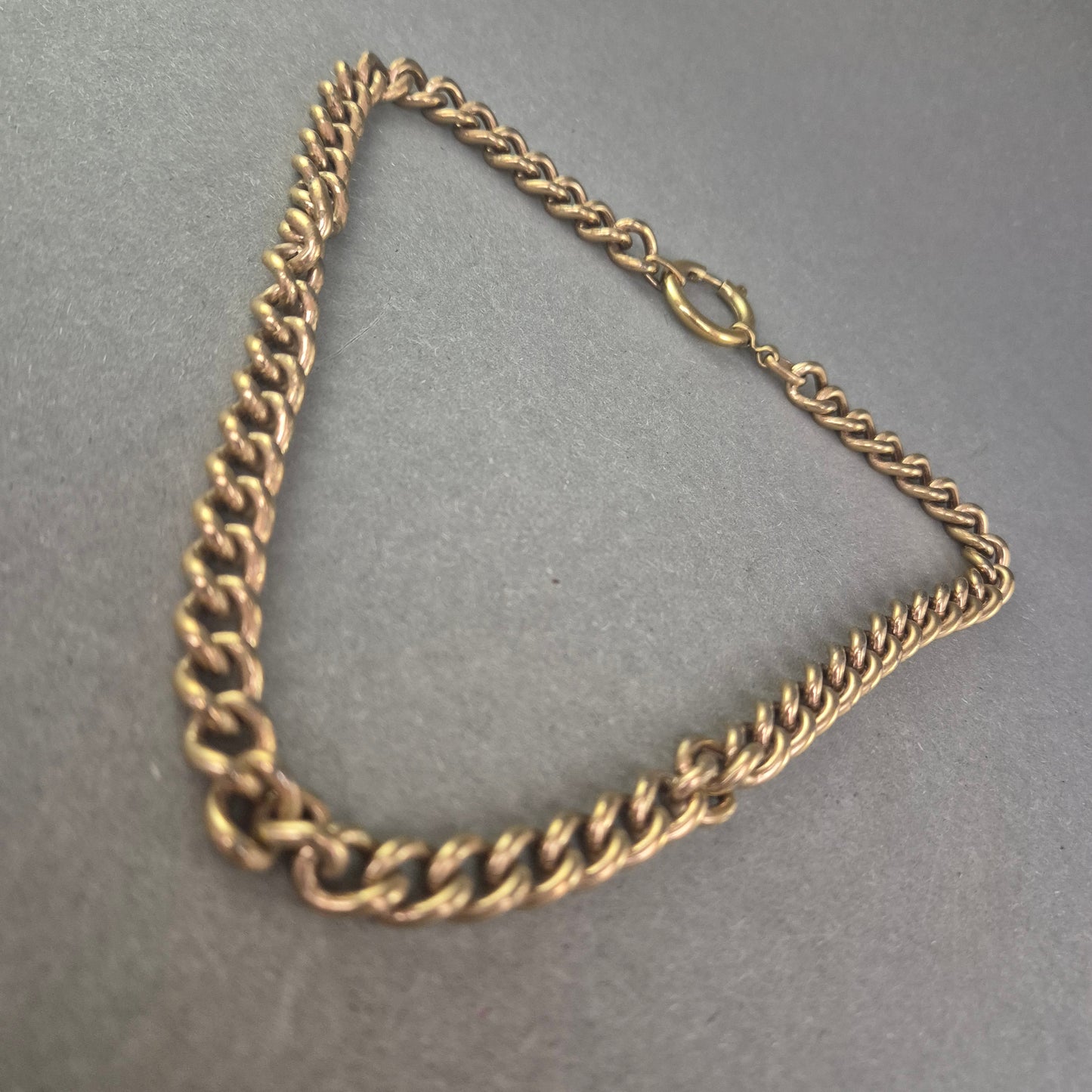 Vintage Gliederkette aus Messing – Zeitloses Design mit Federringverschluss