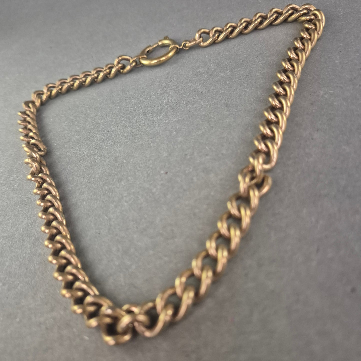 Vintage Gliederkette aus Messing – Zeitloses Design mit Federringverschluss