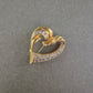 Goldfarbene Herzbrosche mit Strass – Elegant und verspielt