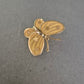 Vergoldete Schmetterlingsbrosche – Zarte Eleganz im floralen Design