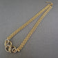 Elegante Vintage-Halskette mit goldfarbenem Gliederdesign & Strass