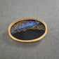 Vintage Emaille-Brosche mit Goldfassung – Abstraktes Design