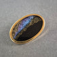 Vintage Emaille-Brosche mit Goldfassung – Abstraktes Design