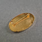 Vintage Emaille-Brosche mit Goldfassung – Abstraktes Design