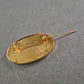Vintage Emaille-Brosche mit Goldfassung – Abstraktes Design
