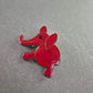Bunte Emaille-Brosche „Roter Elefant“ – Verspielter Tiermotiv-Pin