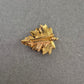 Herbstliche Vintage-Brosche – Blattdesign mit Strass und Emaille