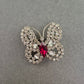 Strassbrosche im Schmetterlingsdesign – Funkelnder Vintage-Look