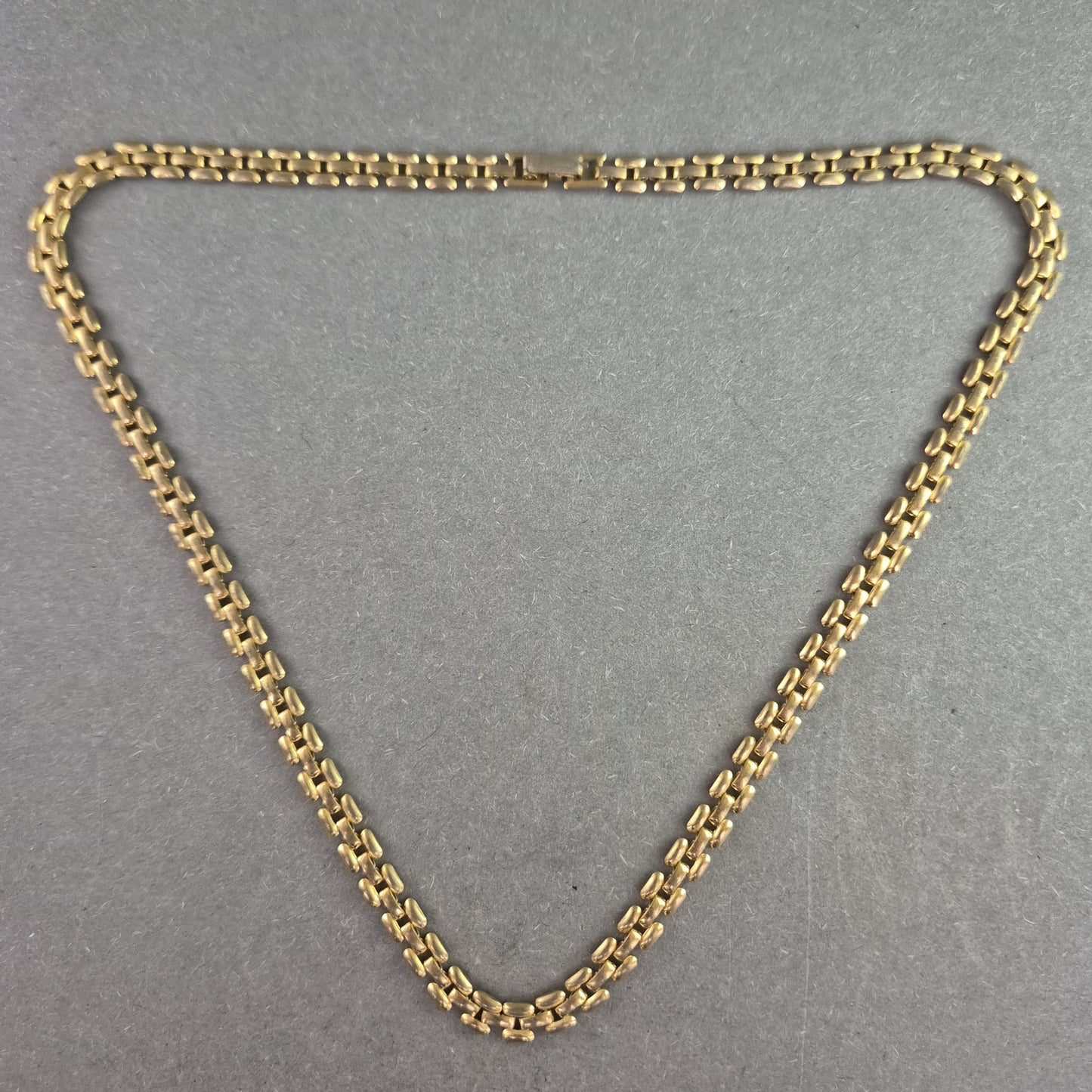Vintage Halskette im Panzerketten-Stil – Goldfarbener Klassiker