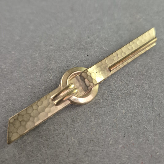 Vintage Krawattennadel in Hammerschlag-Optik – Eleganter Retro-Stil