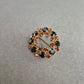 Vintage Strassbrosche im Kreisdesign – Eleganter Retro-Schmuck