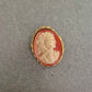 Klassische Vintage-Cameo Brosche – Damenprofil im Antikstil