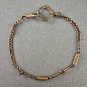 Antikes Armband aus Messing – Filigrane Glieder mit Federringverschluss