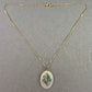 Feine Vintage-Kette mit Alaska-Perlmuttanhänger – Handbemalt & Goldfarben