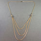Damen Halskette im Layer-Look – Dreireihiges Design in Goldoptik
