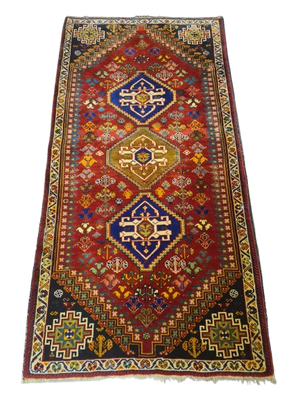 Perserteppich Orientteppich Antiker Handgeknüpfter Shiraz 175x90cm