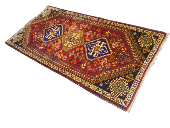 Perserteppich Orientteppich Antiker Handgeknüpfter Shiraz 175x90cm