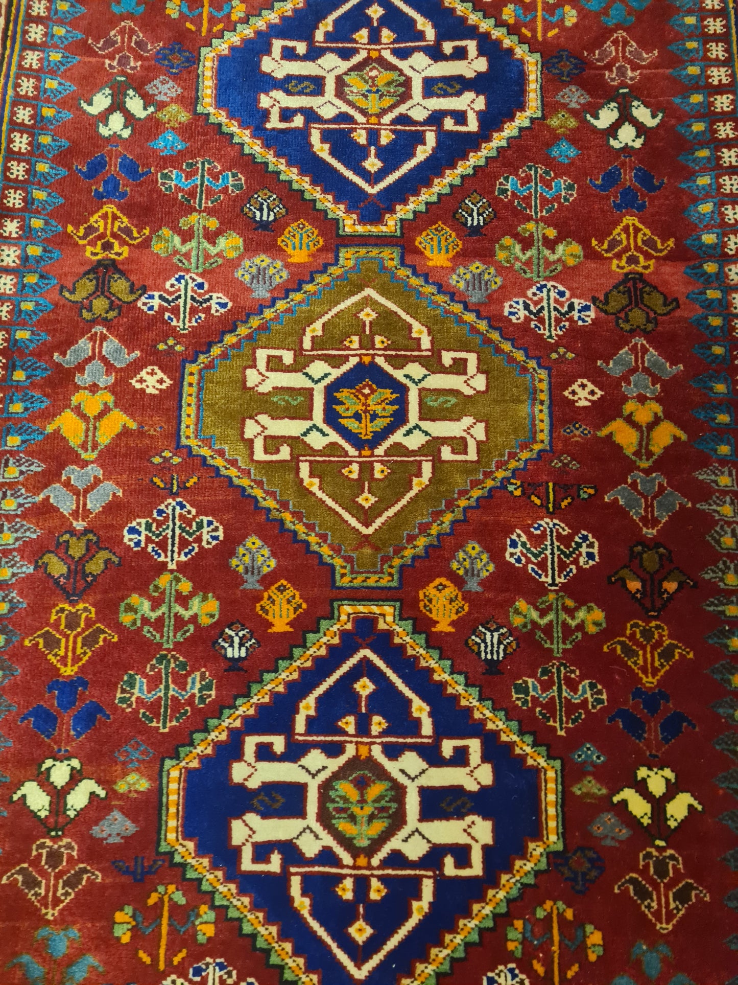 Perserteppich Orientteppich Antiker Handgeknüpfter Shiraz 175x90cm