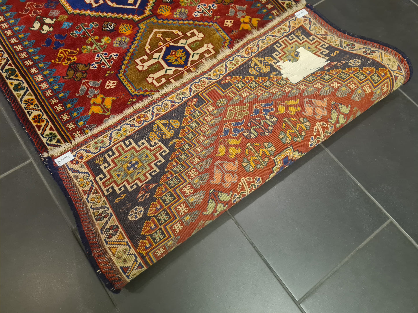 Perserteppich Orientteppich Antiker Handgeknüpfter Shiraz 175x90cm