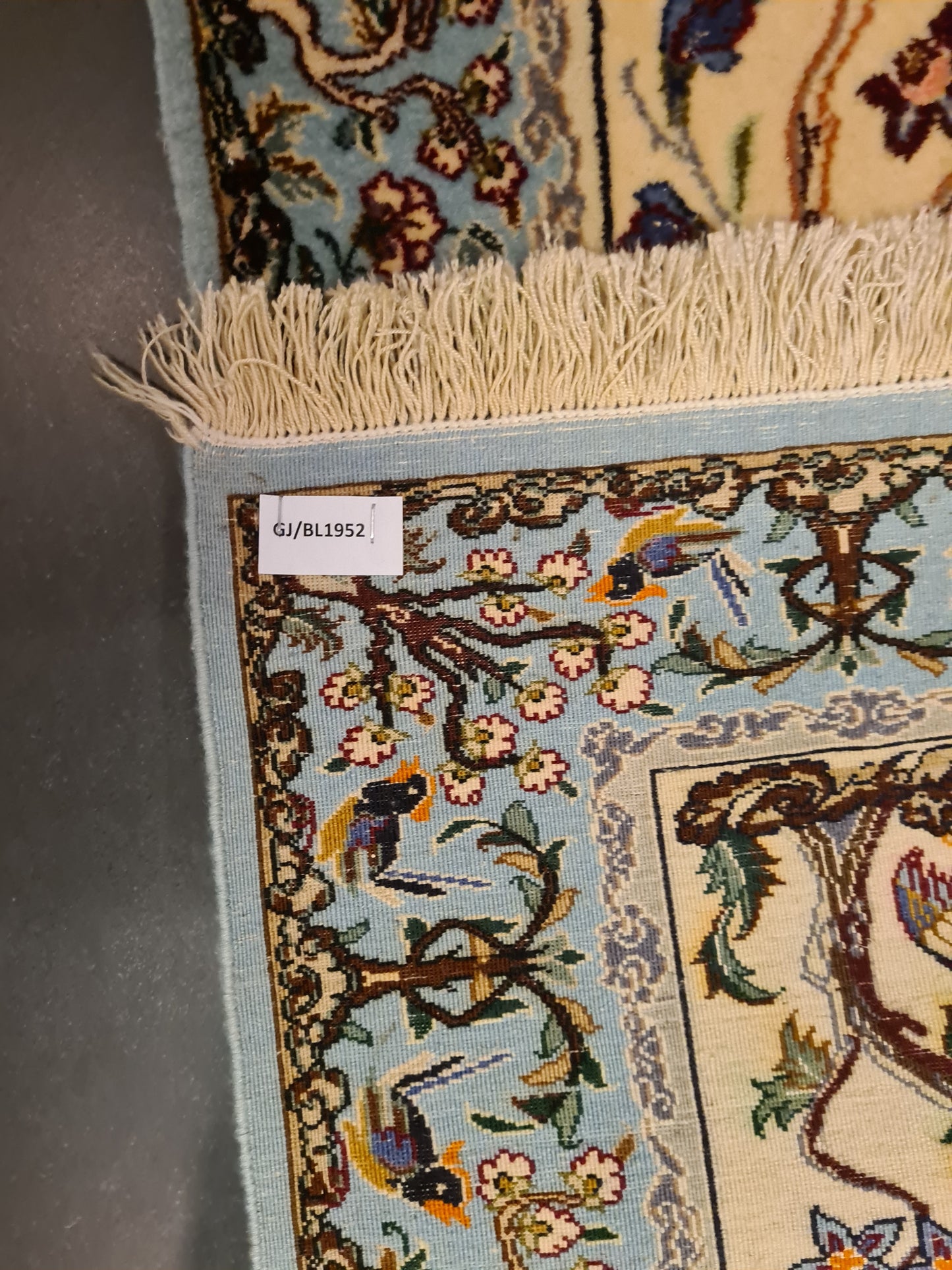 Perserteppich Isfahan Teppich Handgeknüpfter Seidenteppich 95x70cm