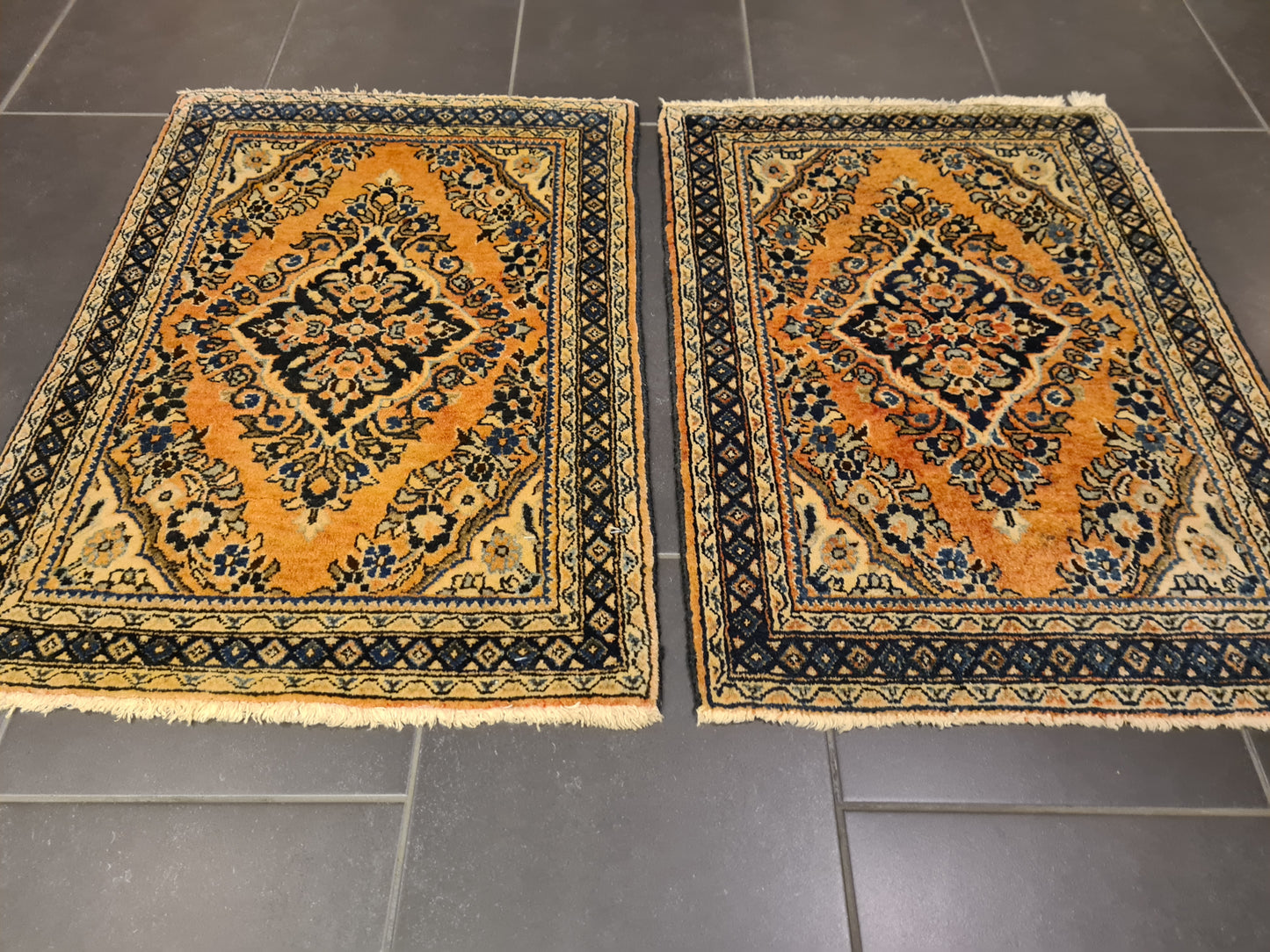 2er Set Orientteppich Perserteppich Handgeknüpfter Us Sarough 77x56cm